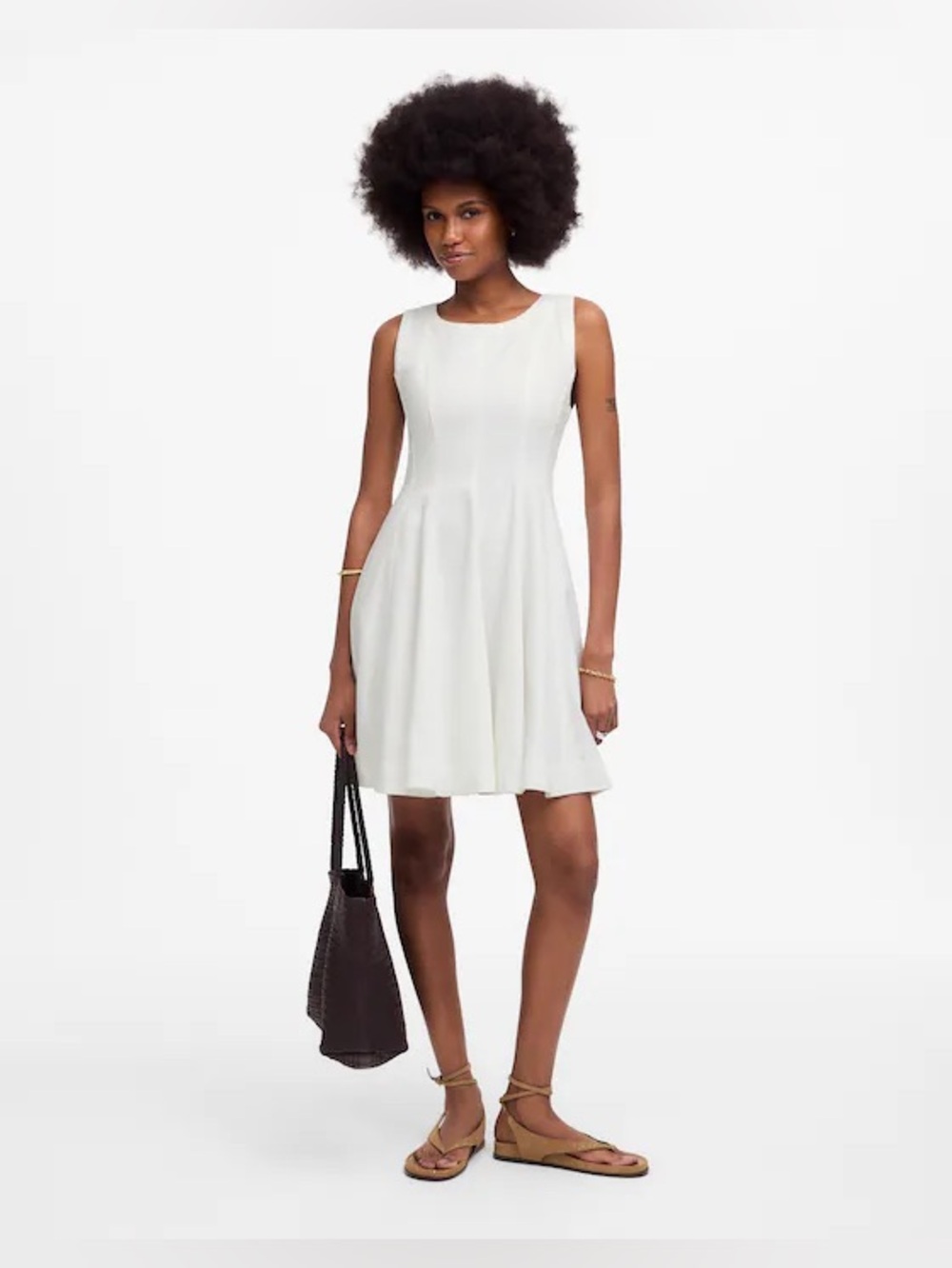 Circle Mini Dress: Airy Denim